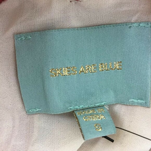 Skies are Blue Womens Dress sz Small Paisley Print Cold Shoulder Wine Red Boho - Picture 5 of 11